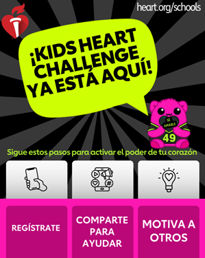 🎉 ¡Ya llegó!  ¡Kids Heart Challenge ha comenzado oficialmente! Los estudiantes pueden unirse a la diversión registrándose, compartiendo su página y aprendiendo cómo pueden ayudar a los demás mientras desarrollan hábitos saludables. ❤️ ¿Listos para activar el poder de su corazón? ¡Visiten hoy heart.org/schools! ❤️