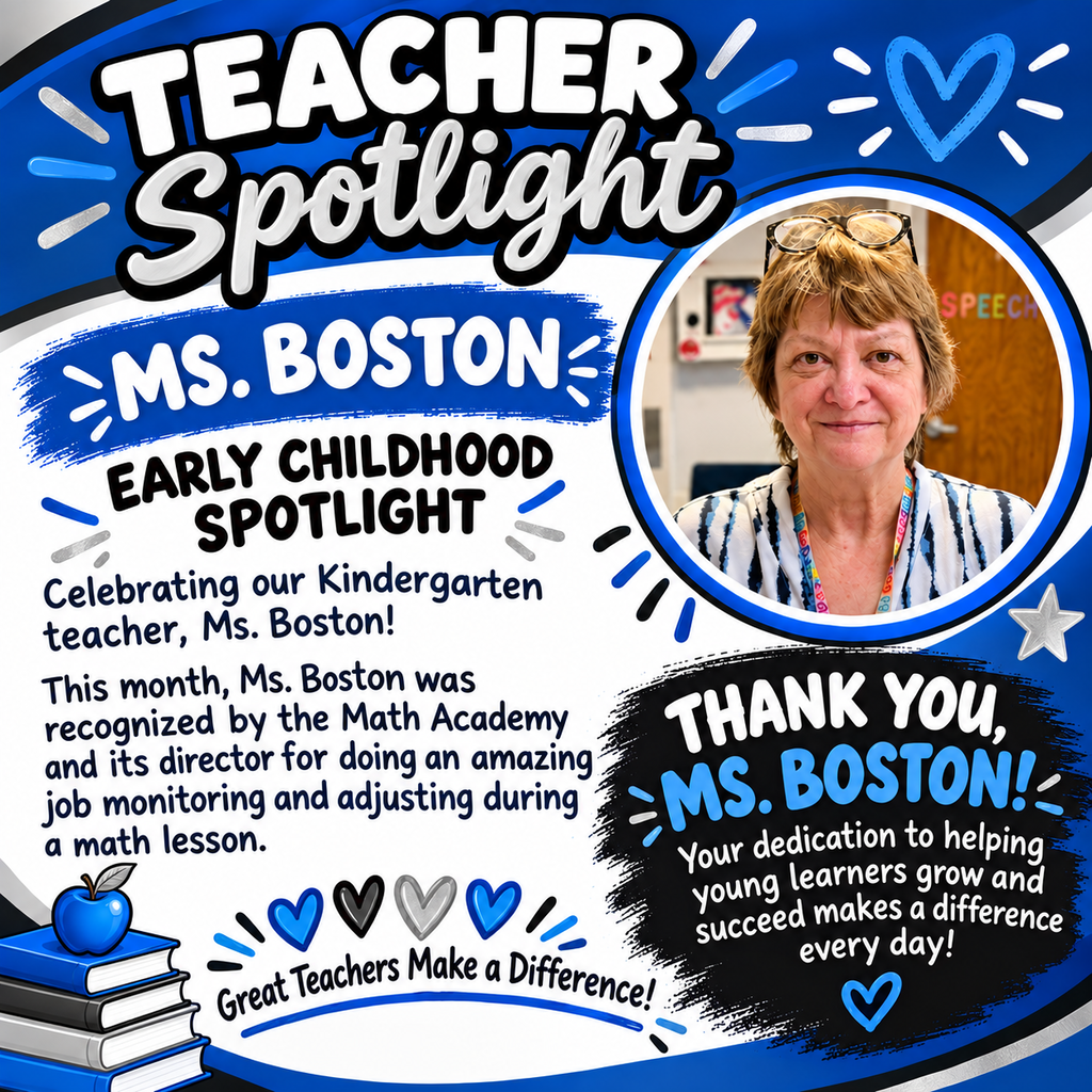 🌟 Teacher Spotlight: Ms. Boston! 🌟 Help us congratulate Ms. Boston from Crockett Early Childhood! She was recently recognized by the Math Academy and their director for her incredible work monitoring and adjusting instruction during a math lesson. Thank you, Ms. Boston, for your dedication to teaching and helping our young learners succeed every day! 💙🍎