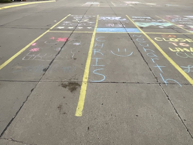 Senior parking spots for Homecoming