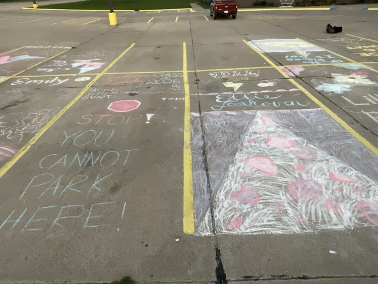 Senior parking spots for Homecoming
