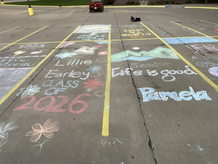 Senior parking spots for Homecoming