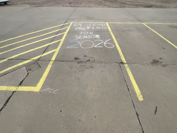 Senior parking spots for Homecoming
