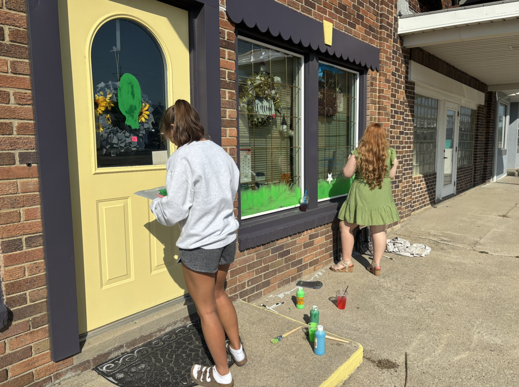Addison and Halee at the Sweet Shop