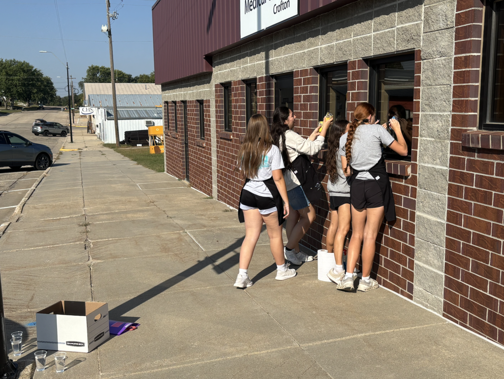 Ella, Teegan, Keisha, and Hudsyn at the clinic