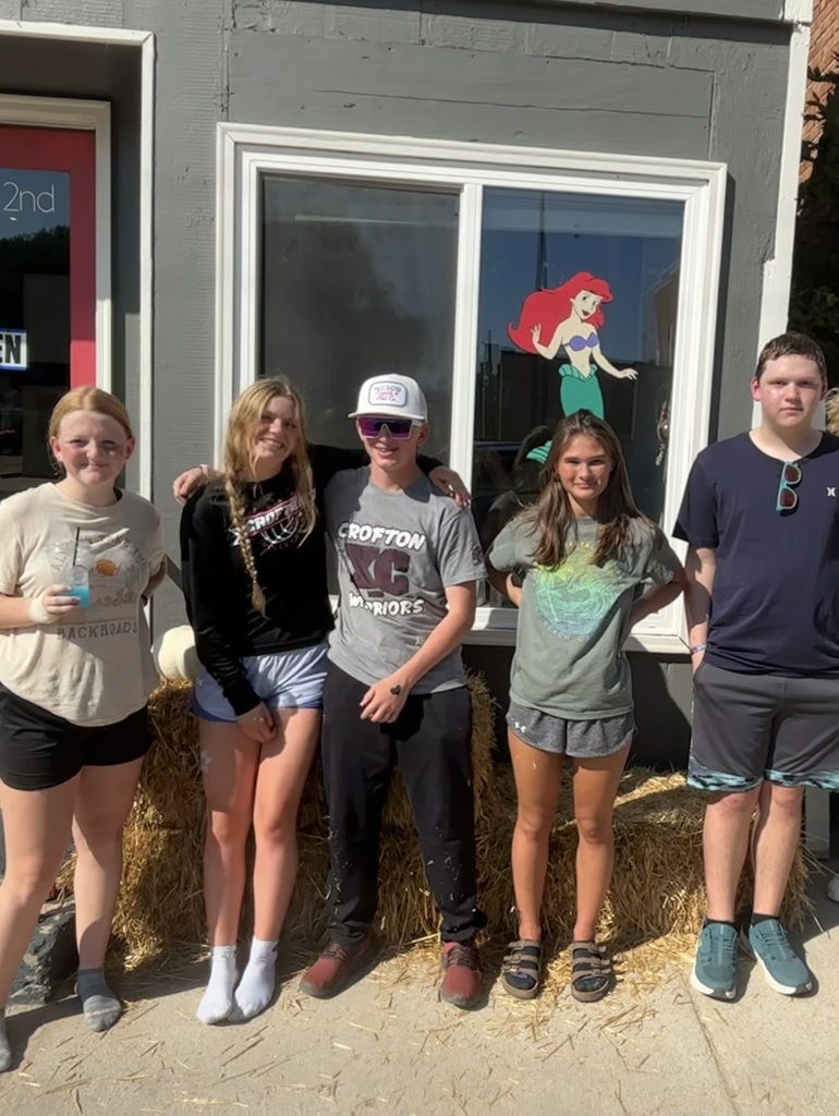 Morgan, Aven, Corbin, Addie, and Mac at the coffee shop