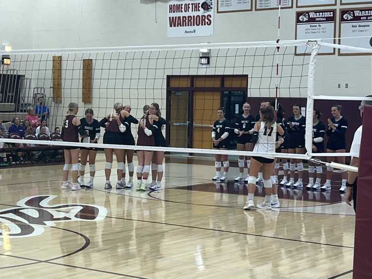 Crofton Seniors giving a gift to Wayne Seniors