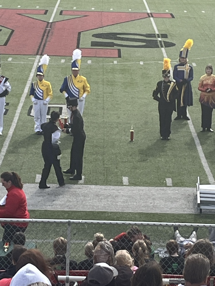 Crofton band receiving an award!