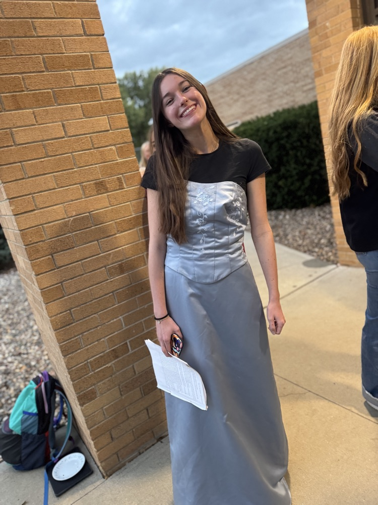 Student in a dress costume