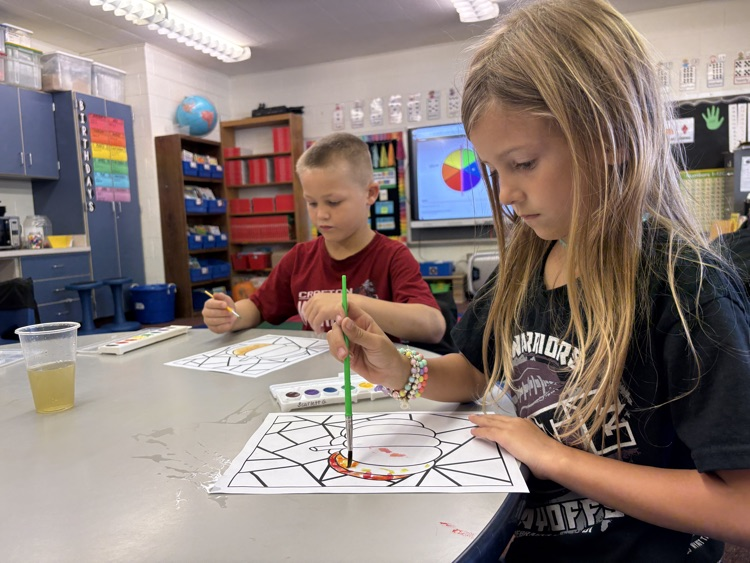 first grade painting with water color