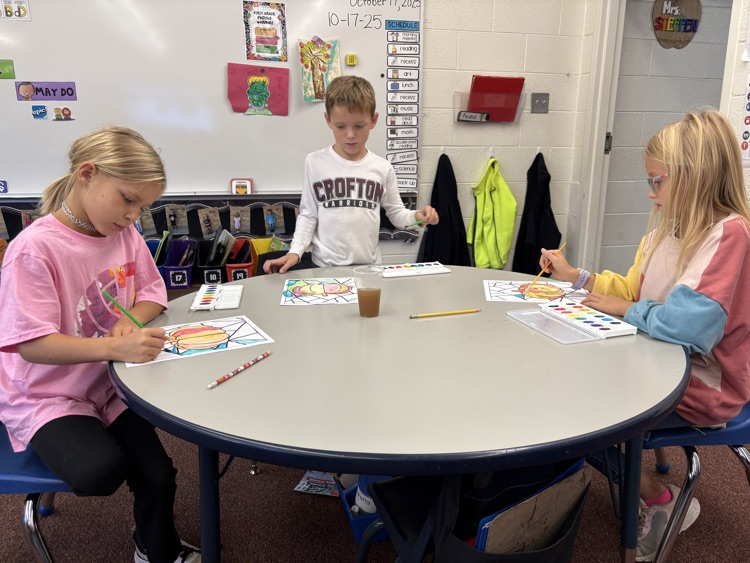 first grade painting with watercolor 