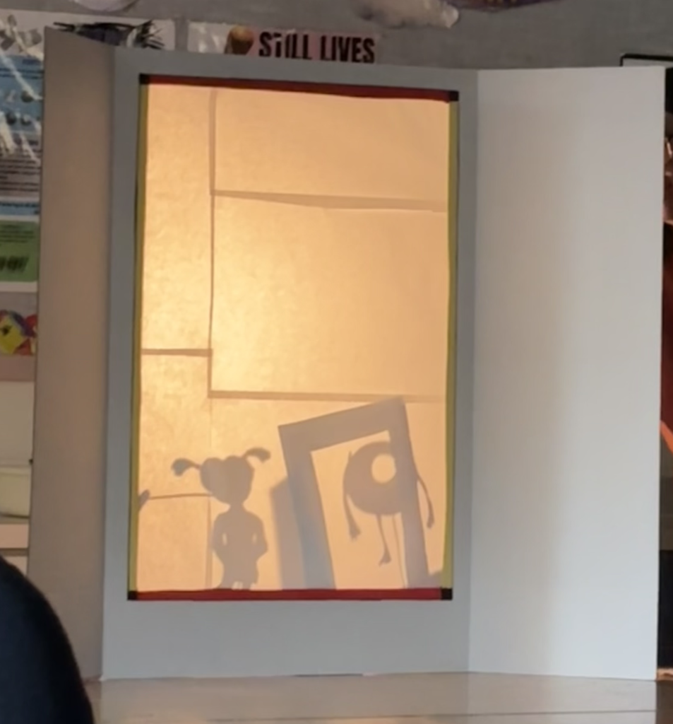 Katie, Addison, and Halee's puppet show