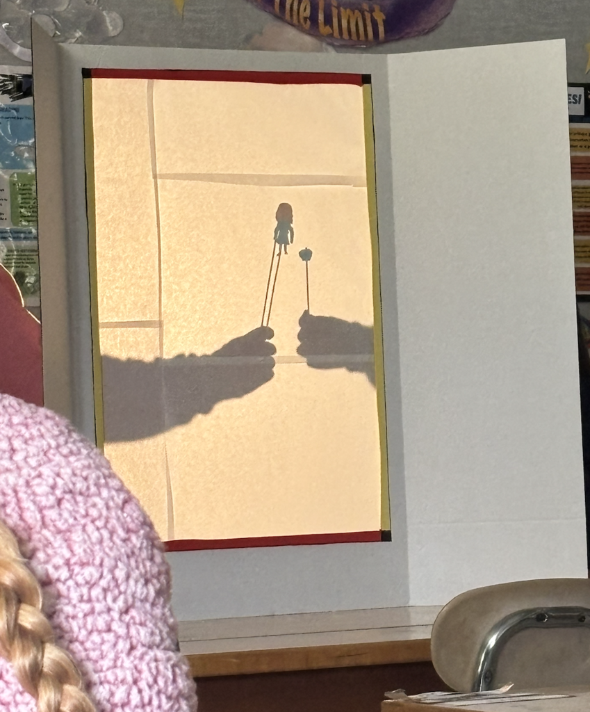 Ella and Teegan's puppet show