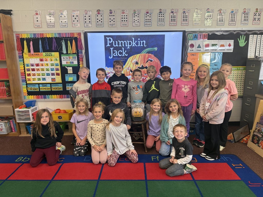 First grade with Pumpkin Jack