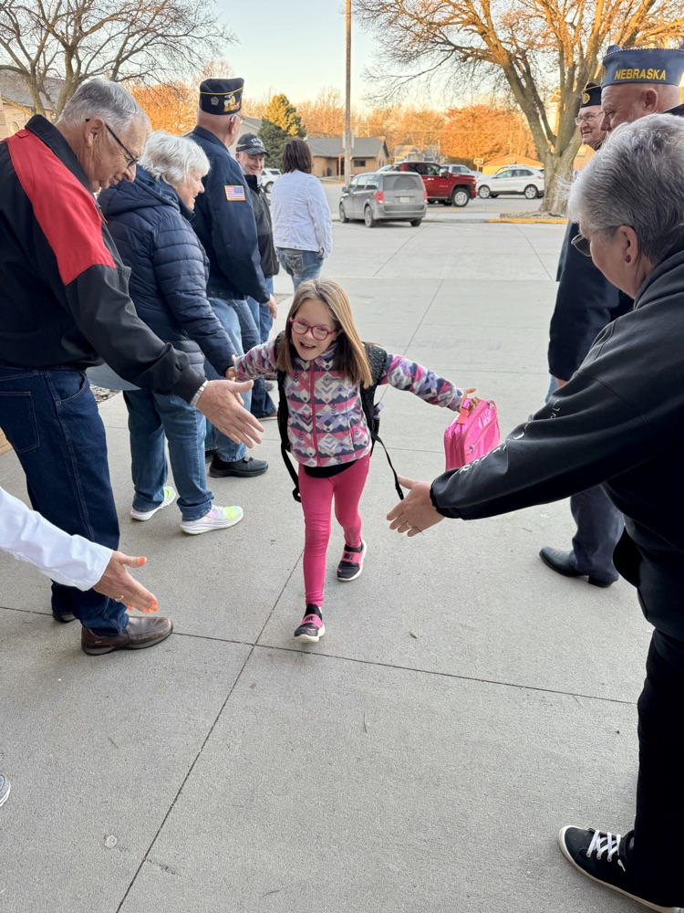 Veterans giving high fives 