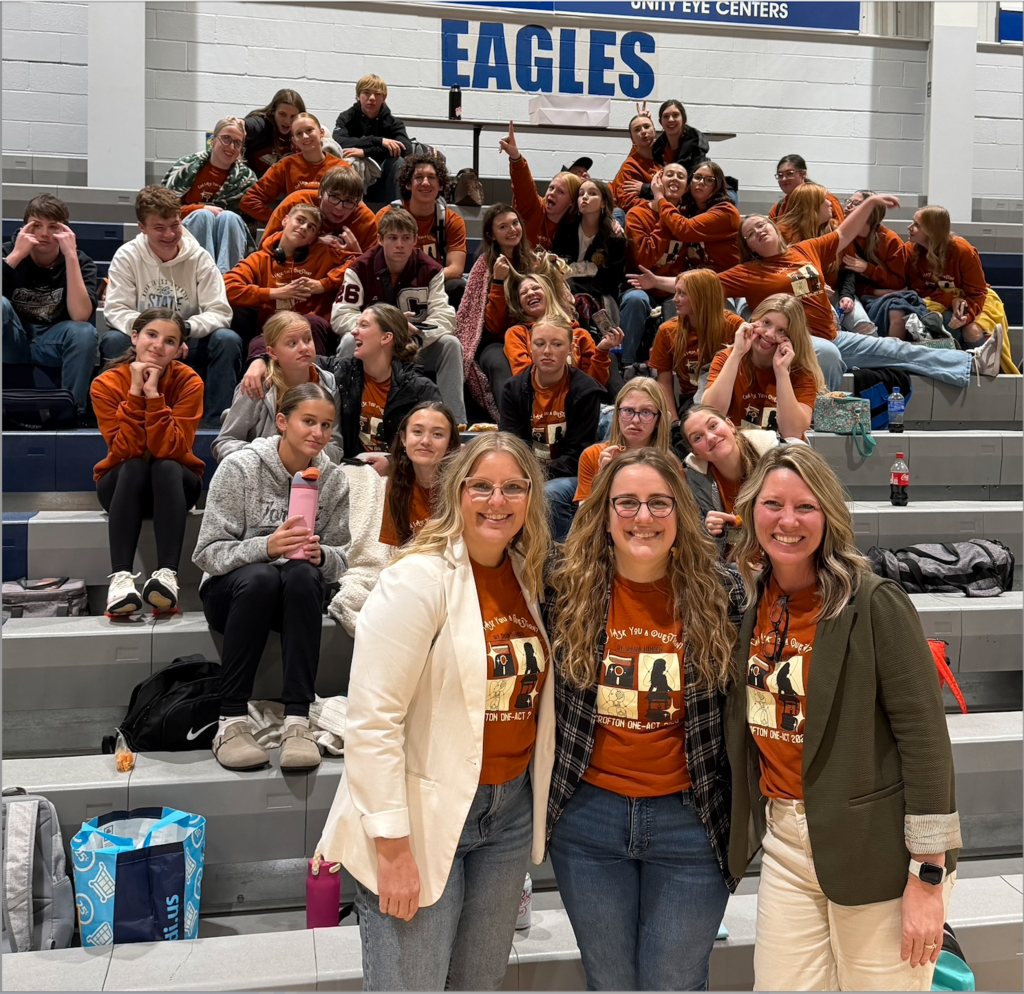 Cast, crew and directors waiting for results.