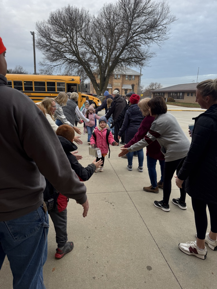 CCC giving students high fives