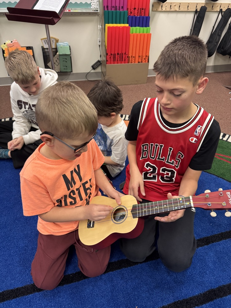 6th graders and Kindergarten students