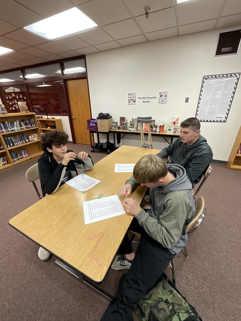 8th grade iTech uses binary code to create keychains.