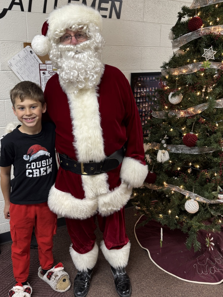 Slate with Santa