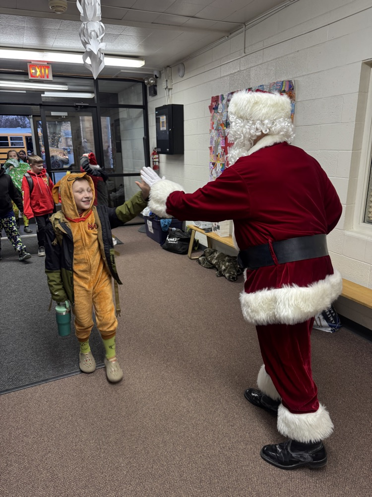 High fives for Santa