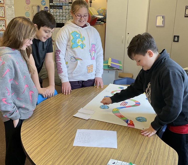 5th graders playing their board games!