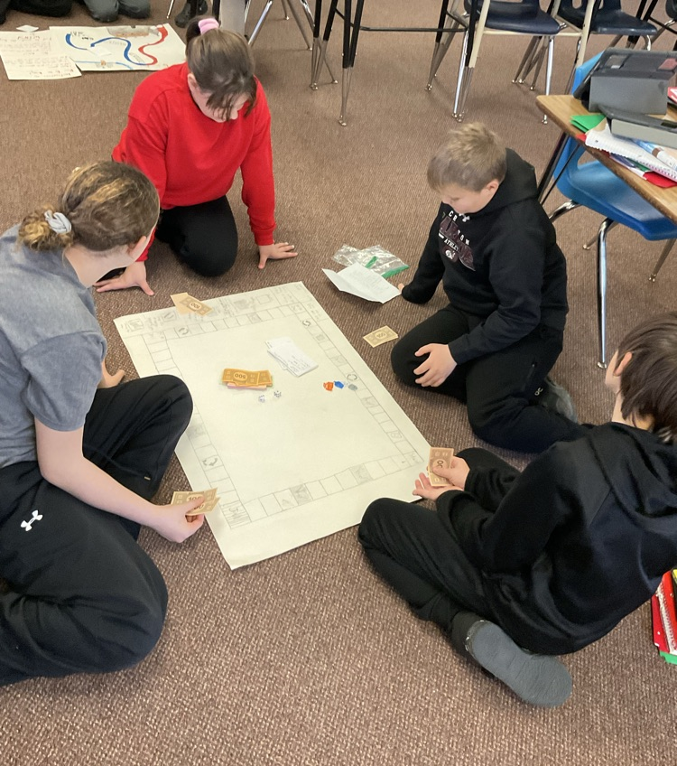 5th graders playing their board games!