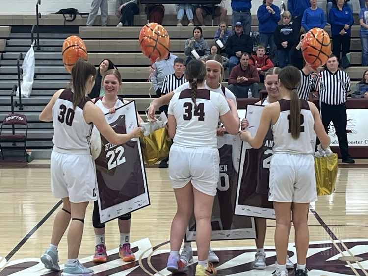 3 Senior girls on Senior Night