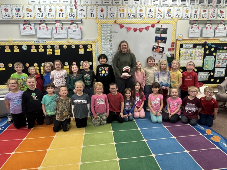 Kindergarten class with Nurse Johnson