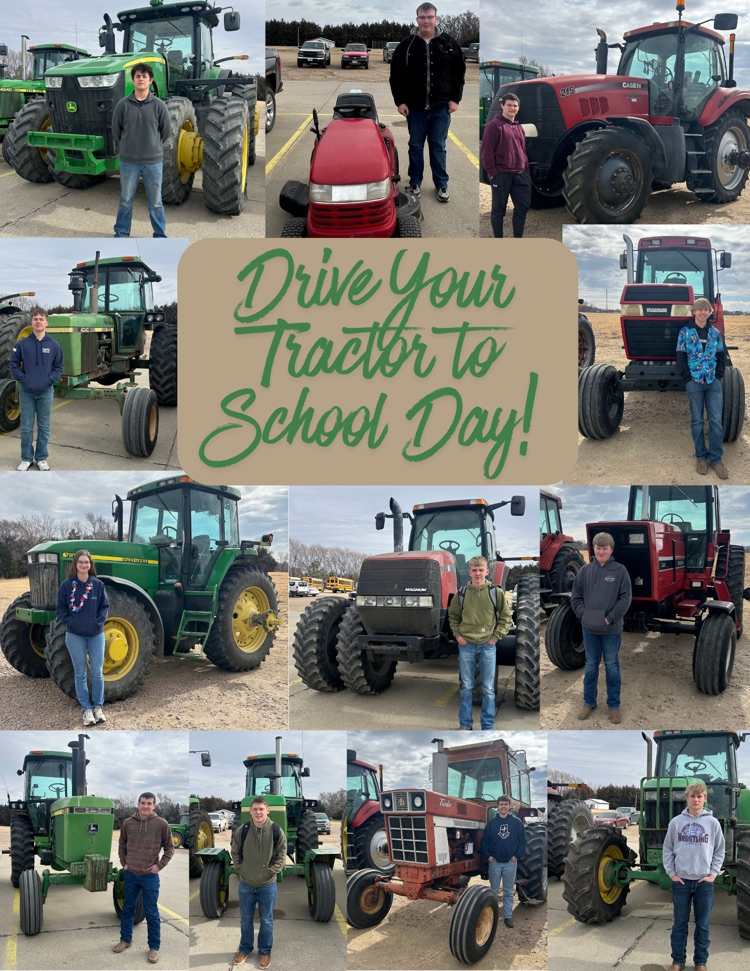 Students and their tractors/lawnmower