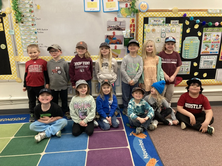 Students wearing hats 