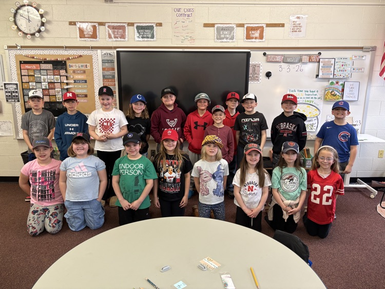 Students wearing hats