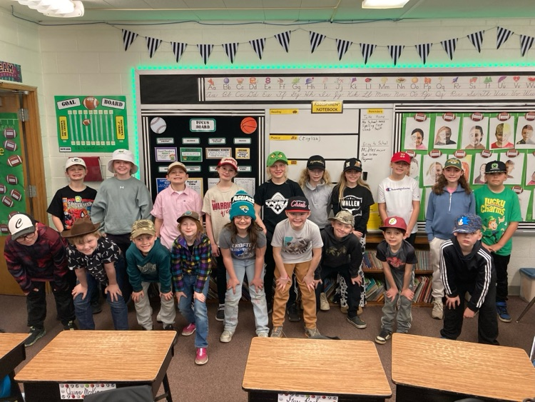 Students wearing hats