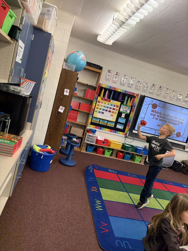 first grader playing a game