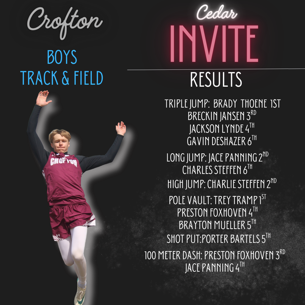 boys results cedar 2