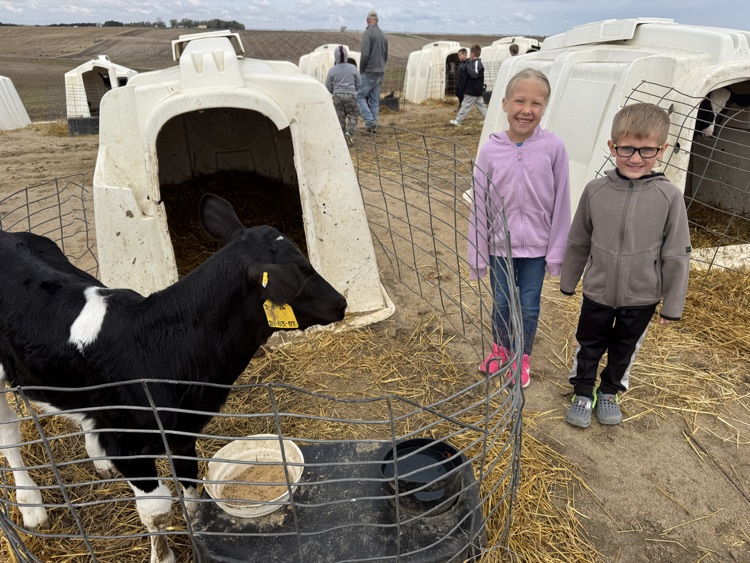 Kindergarteners checking out the claves at Burbach Dairy