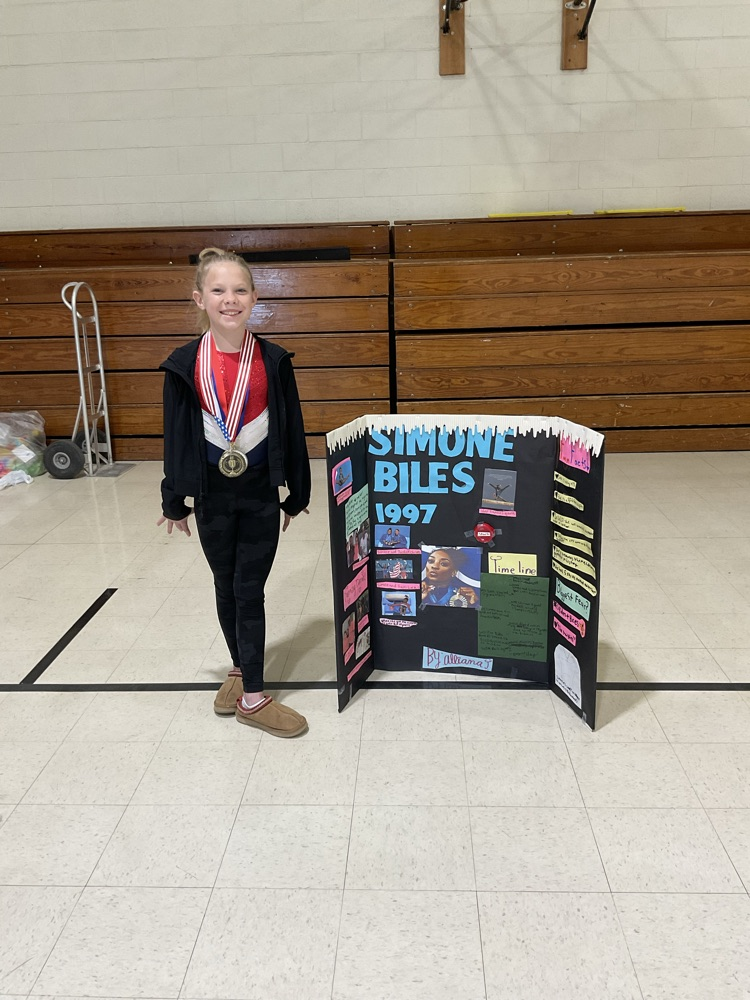 Sixth grade student dressed as a historical figure.