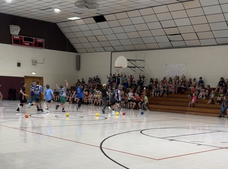 Teachers vs 6th graders Dodgeball match