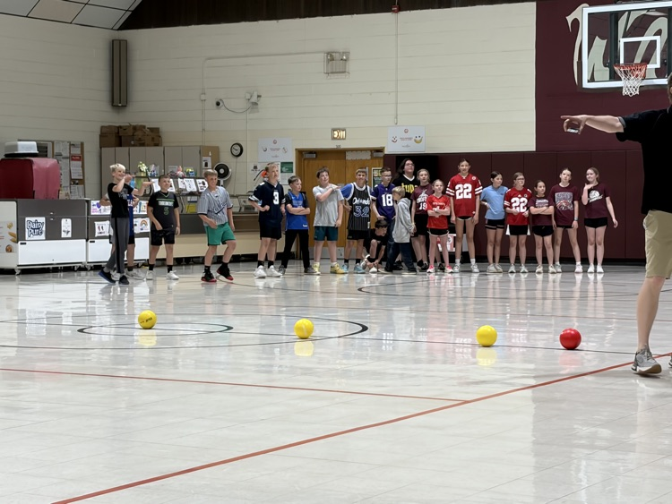 Teachers vs 6th graders Dodgeball match