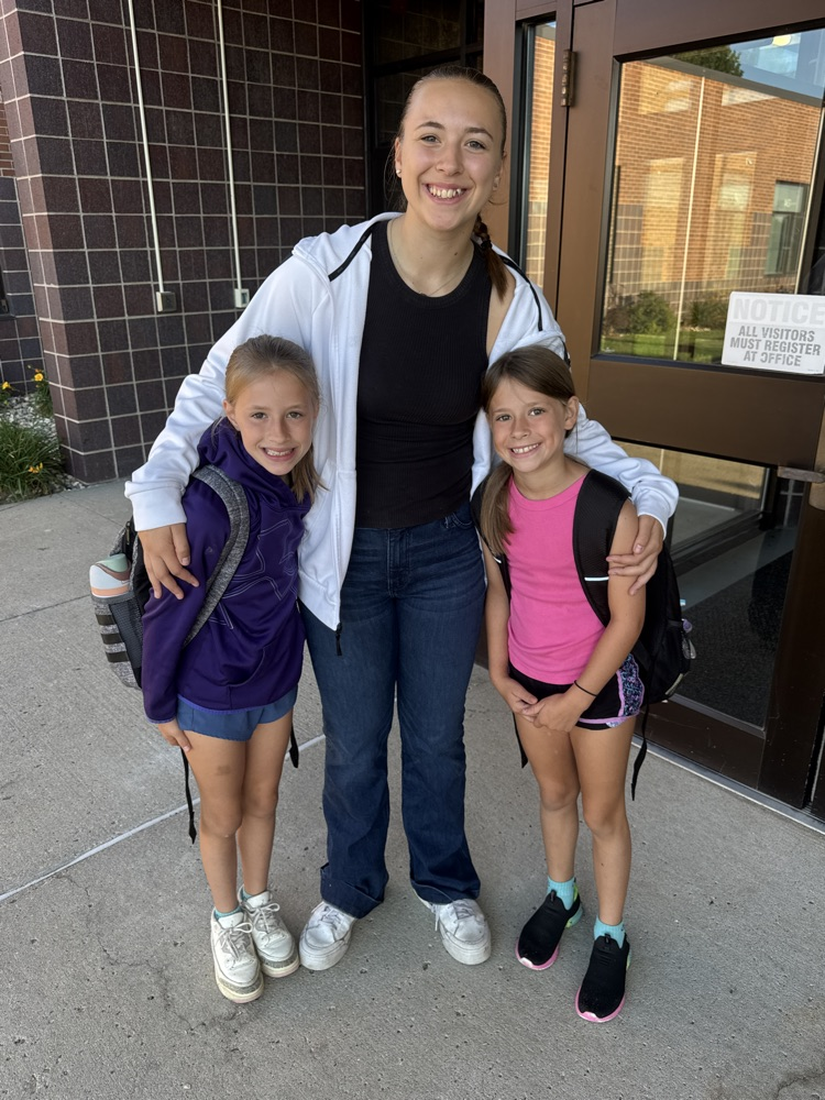 Crofton volleyball player poses with her younger sisters at High Five Friday