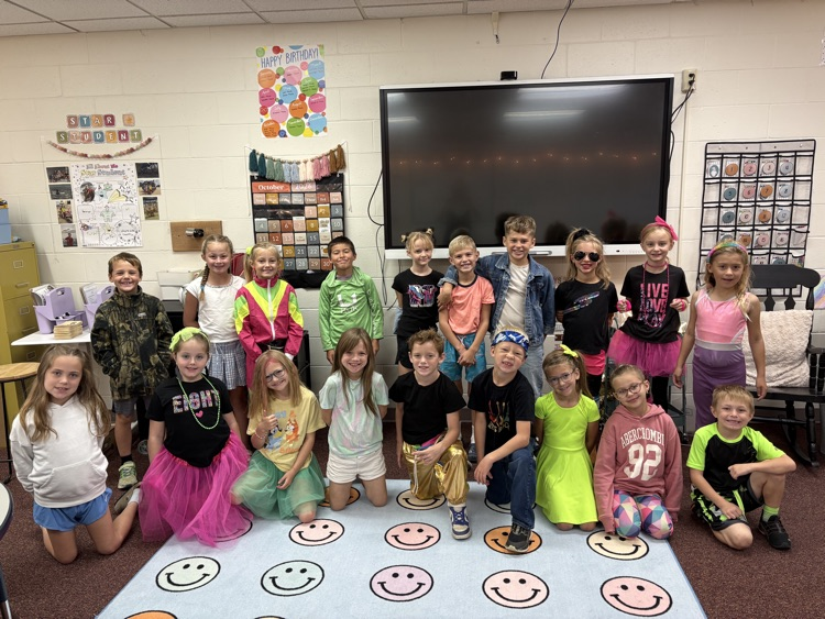 2nd grade all dressed up for ‘80 day