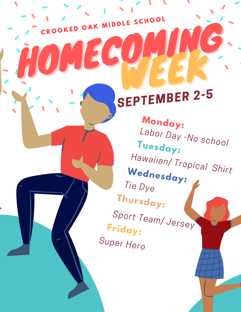 Homecoming Week dress up days 
