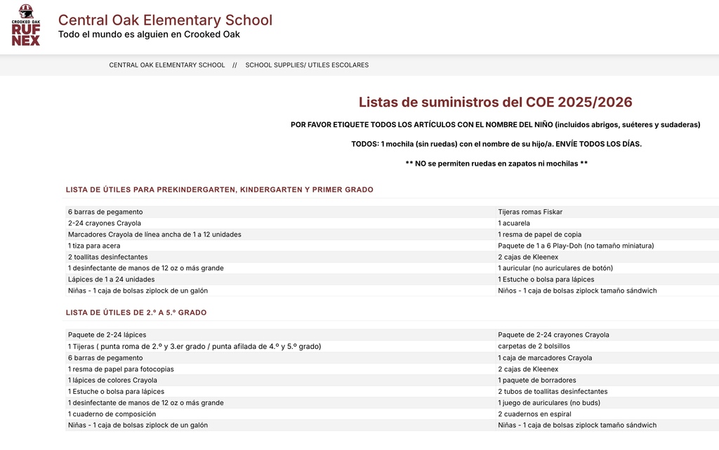 COE Spanish