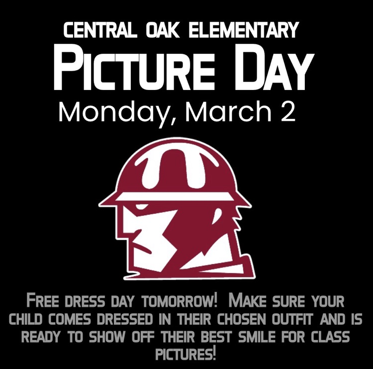 Class pictures will be taken tomorrow.