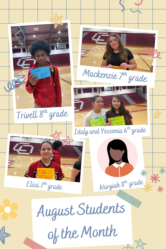 August Students of the month 