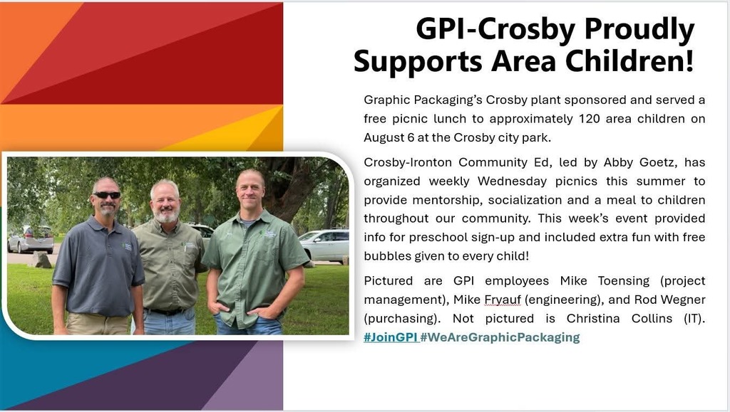 GPI sponsoring a summer picnic