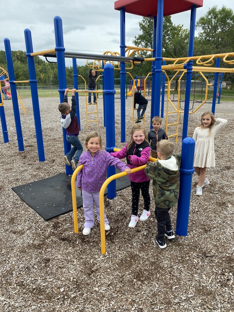 students playing on playground