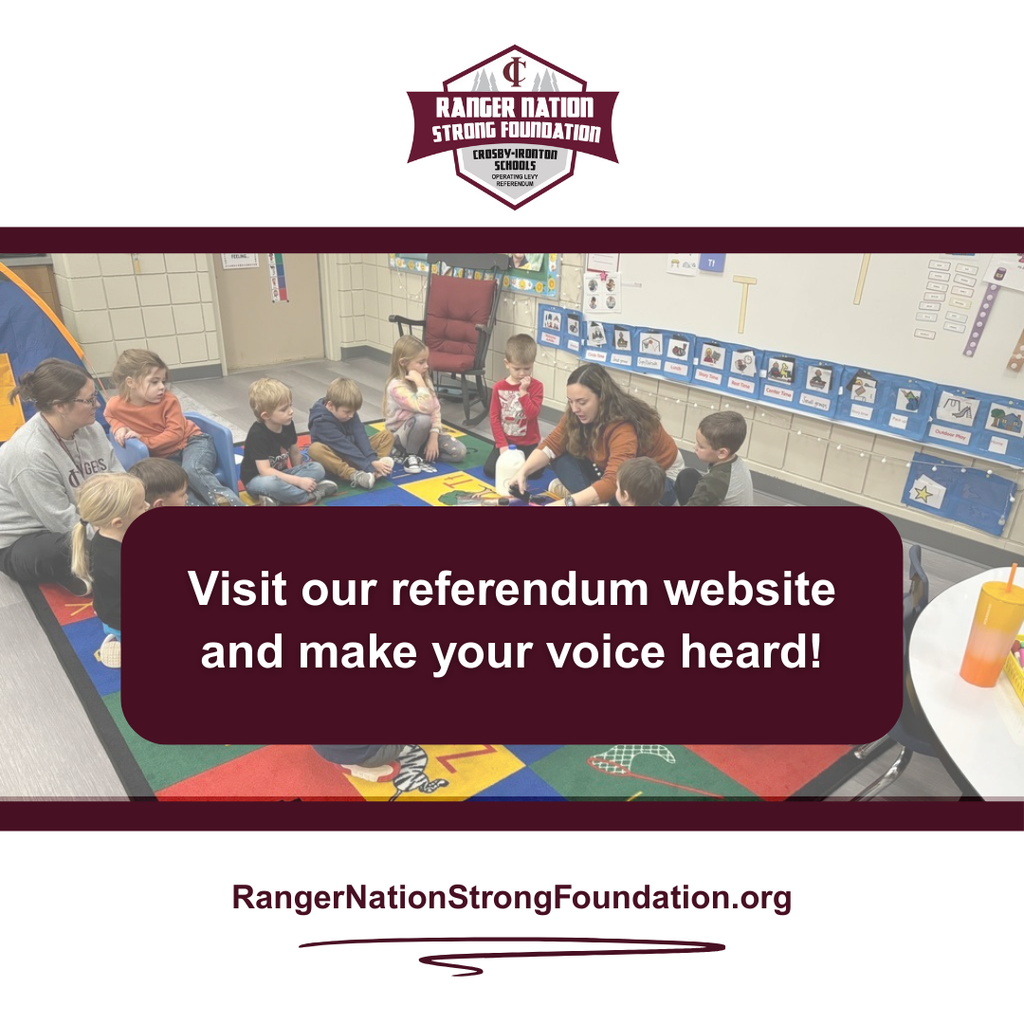 visit our referendum site for information with prek students and teachers in the background