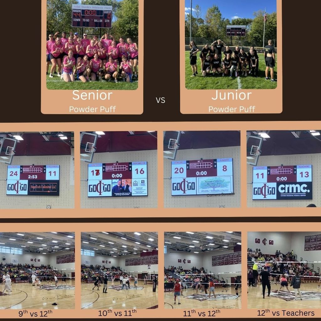 poweder puff football hoco 2025 and pepfest volleyball