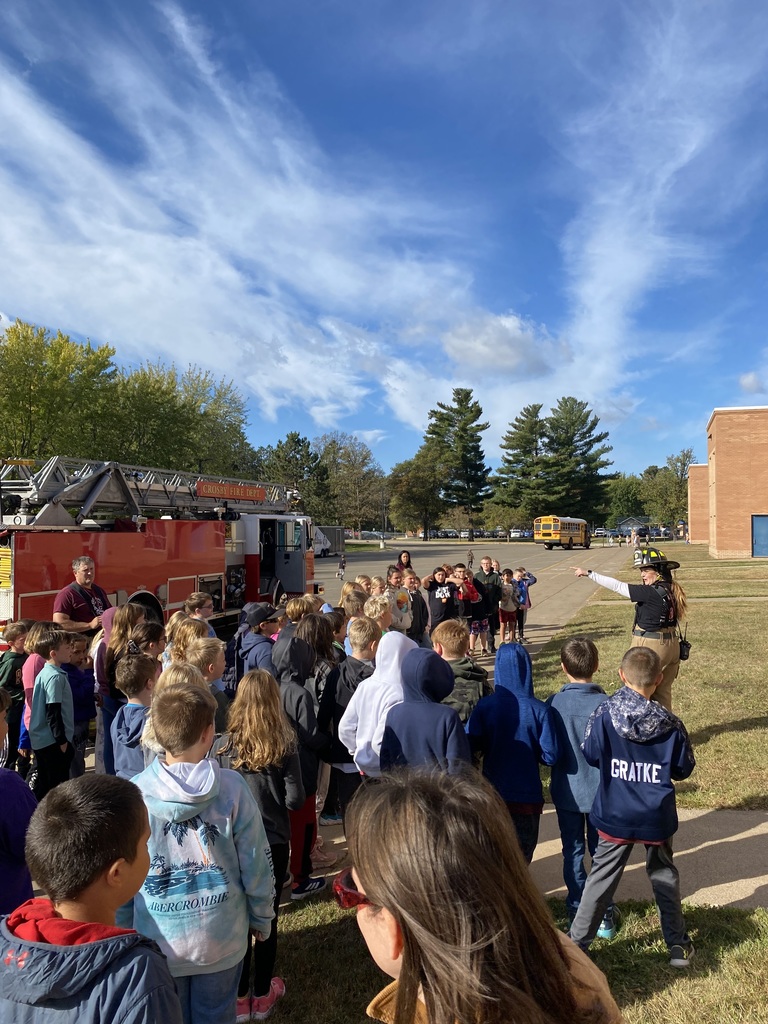 Firewoman Bailey, talking about fire safety to CERS Students