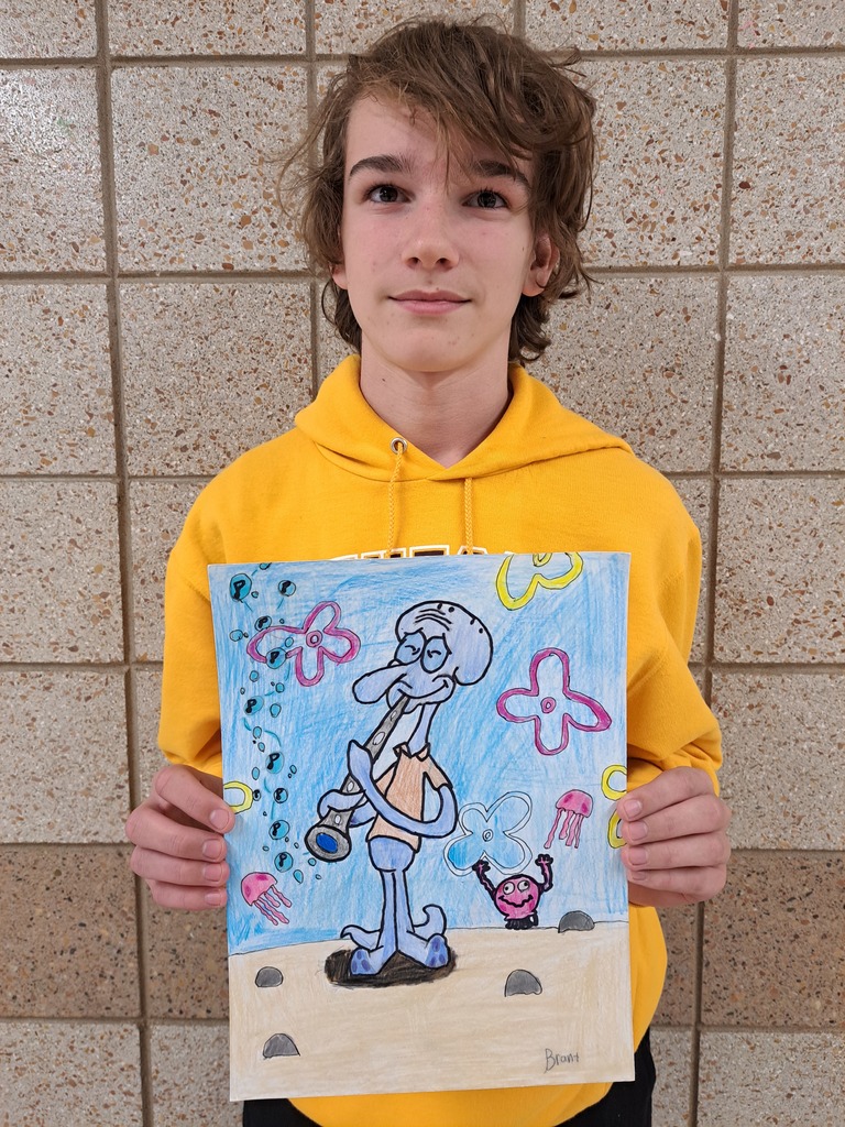 drawing of a squid from Sponge Bob Sqaurepants